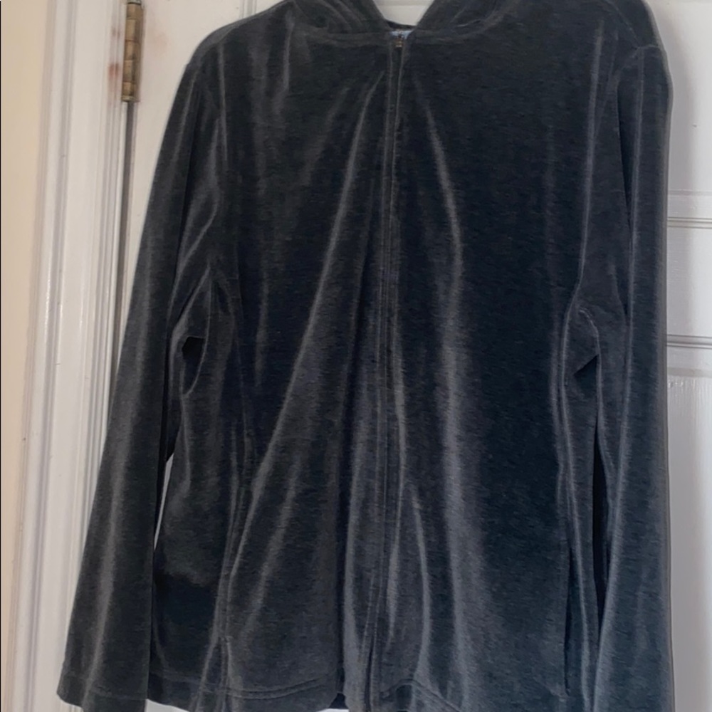 Grey velvet like jacket
